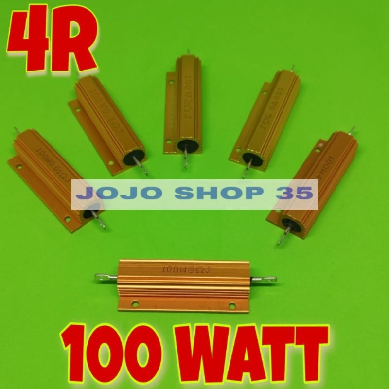 Resistenza Di Potenza 100W 4 Ohm (4R) Rivestita In Alluminio – Componente Passivo Nuovo, Venduto Dal Regno Unito!