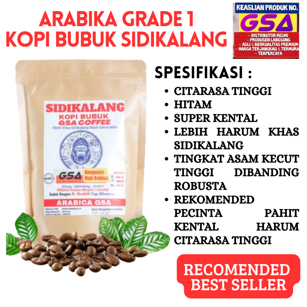 Jual Kopi Arabika Asli 1kg Original Sidikalang Medan Arabica Premium