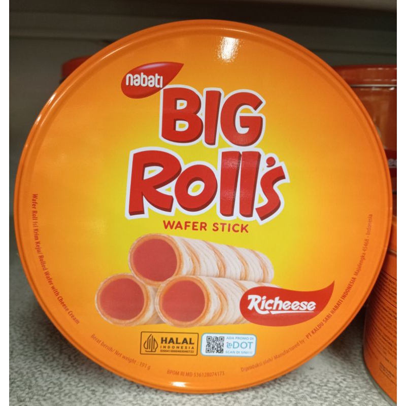 Jual Big Roll's Wafer Stick Nabati 191g | Shopee Indonesia