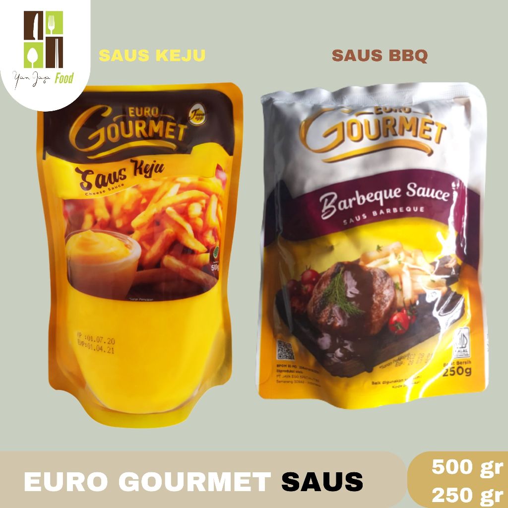 Jual Euro Gourmet Saus Keju Cheese Sauce [500g] / Saus BBQ [250g ...