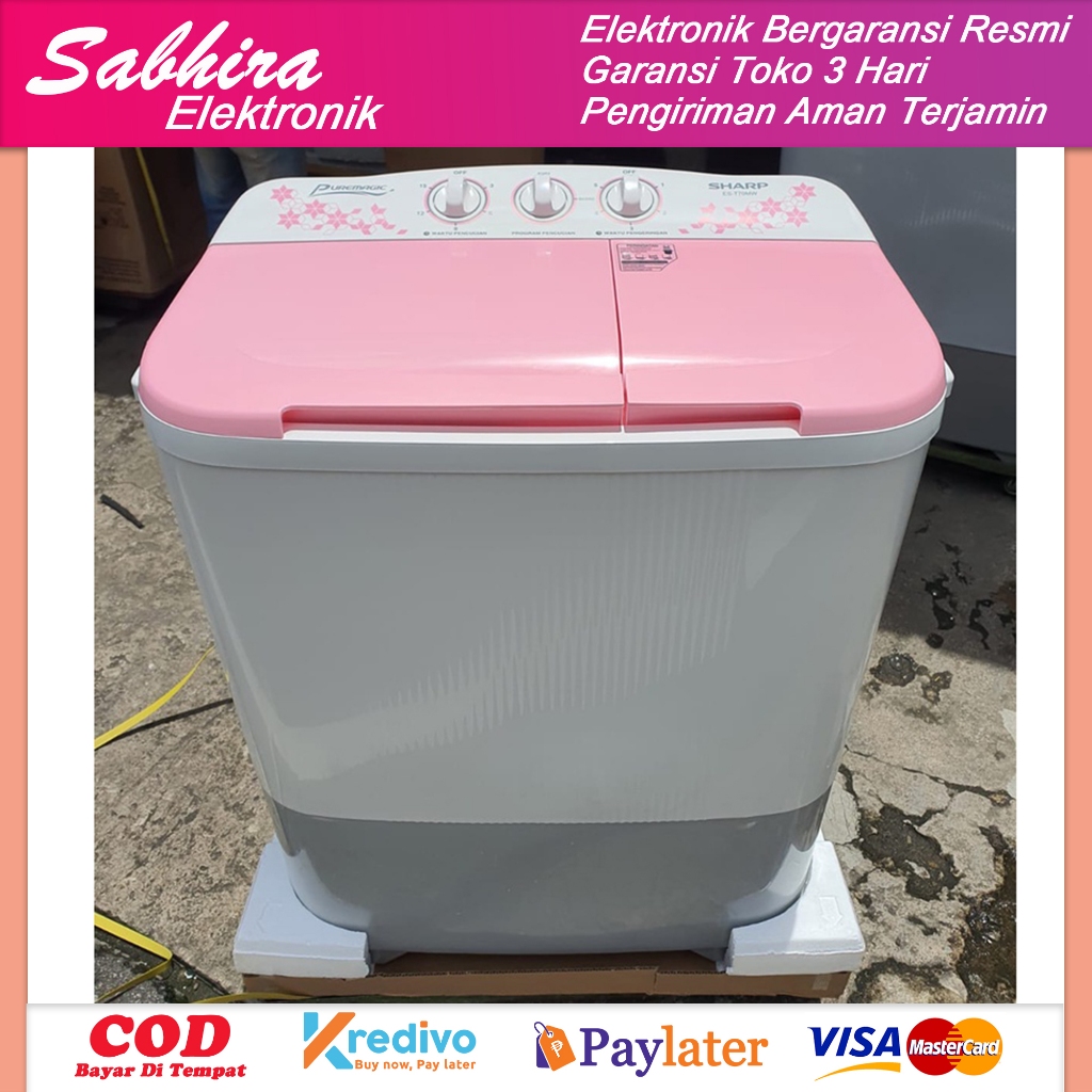 Jual MESIN CUCI BANDUNG MESIN CUCI 2 TABUNG SHARP EST70MW ( Khusus