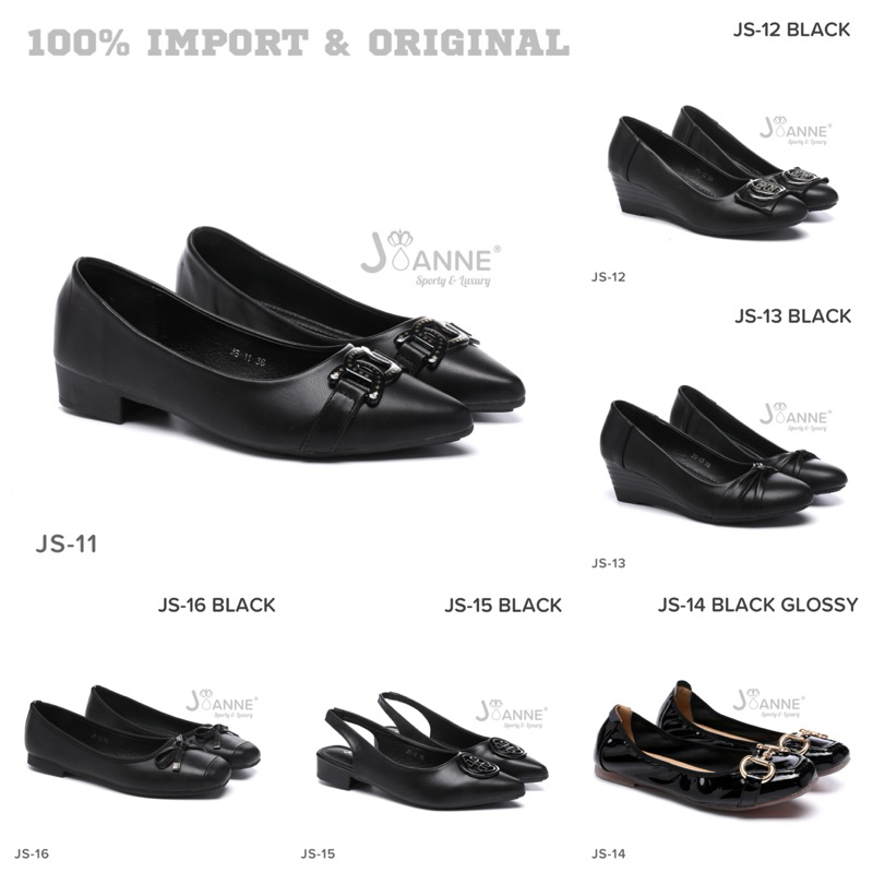 Jual [JOANNE FOOTWEAR] Black Edition Flats & Wedges Shoes Sepatu Wanita ...