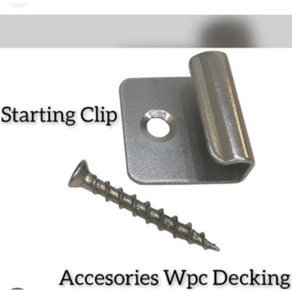 Clip Per Decking Composito - Fissaggi Nascosti In Plastica E WPC - 250 Pezzi Con Viti Nere