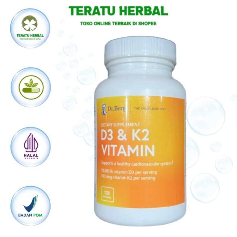 Jual Dr Berg Vitamin D3 5000 iu K2 50 mcg 60 dan 120 Capsules