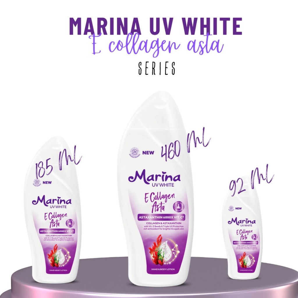 Jual Marina UV White Hand & Body Lotion E Collagen Asta All Series