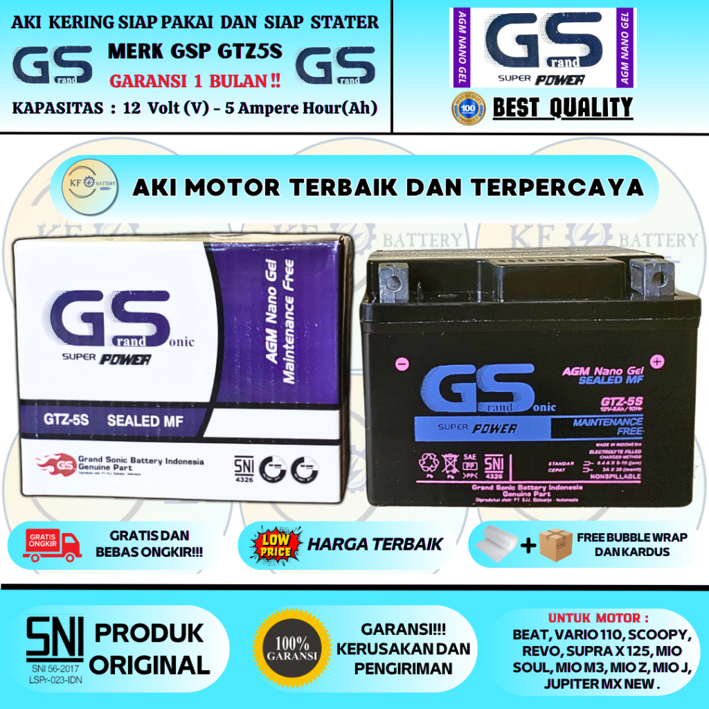 Jual Aki Motor Beat Vario Revo Scoopy Blade Spacy Gtz S Gsp Mf