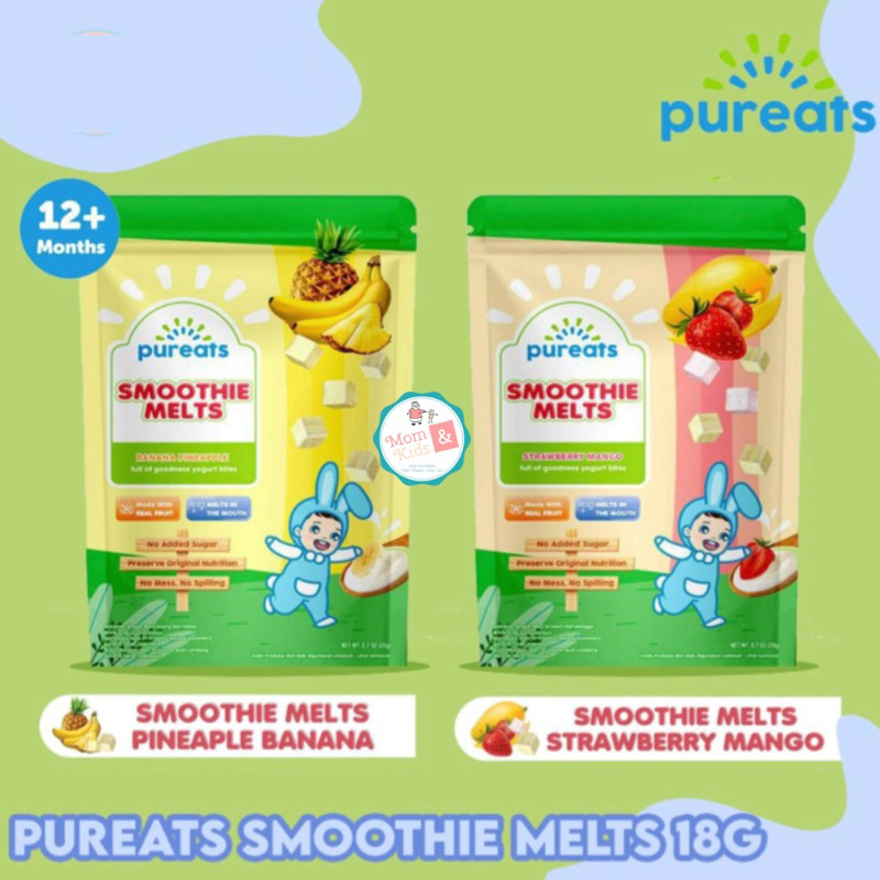 Jual PUREATS SMOOTHIE MELTS 18GR | YOGURT SNACK CEMILAN SEHAT BAYI ANAK ...