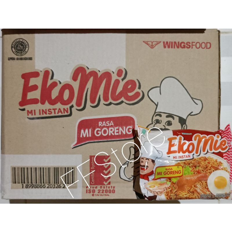 Jual (JAMINAN EXP AMAN) EKOMIE Mie Goreng Mie Instant 1 Dus Isi 40 Pcs ...