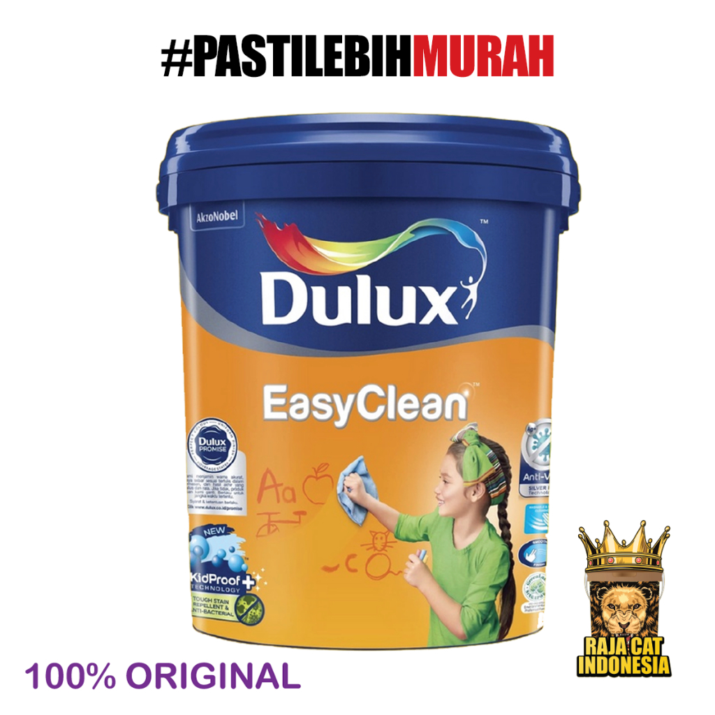 Jual Cat Tembok Interior Anti Noda Dulux Easy Clean Putih L Pail Shopee Indonesia