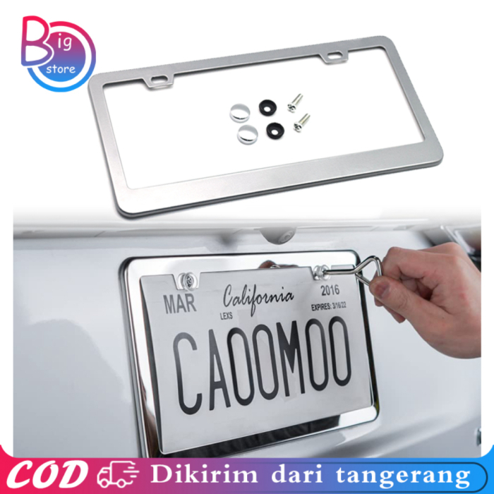 Jual Jual Frame Plat Nomor Mobil Us Tempat Plat Mobil Stainless Steel Dudukan Plat Nomer Mobil