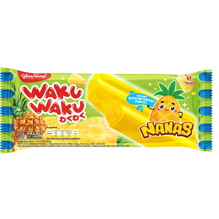 Jual es krim glico wings waku waku nanas - waku waku nanas | Shopee ...