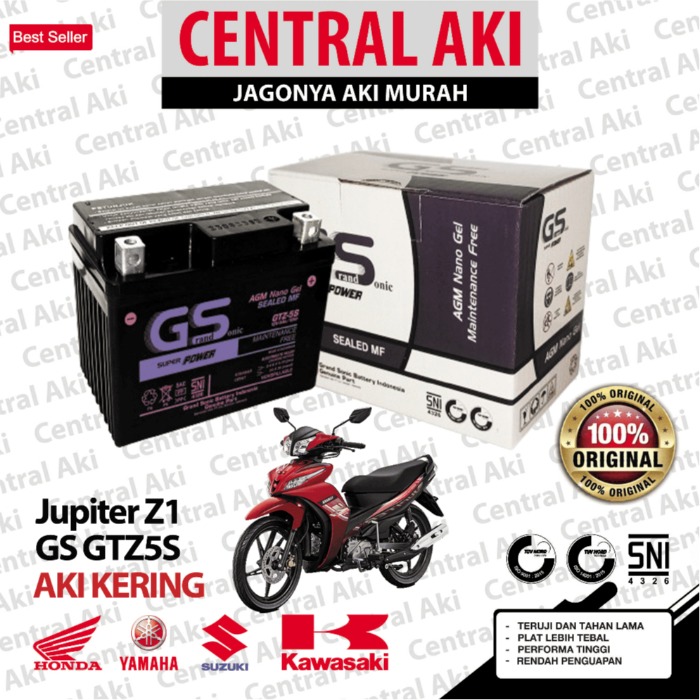 Jual Aki Motor Yamaha Jupiter Z Gtz S Aki Kering Mf Free Bubble Dus