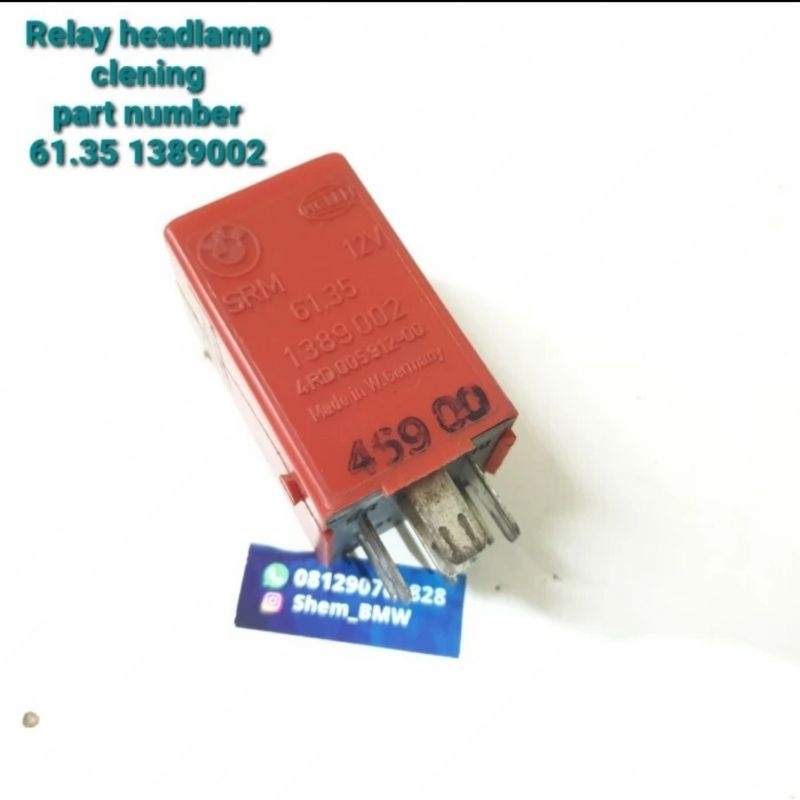 Jual Relay headlamp cleaning original BMW part number 61.351389002