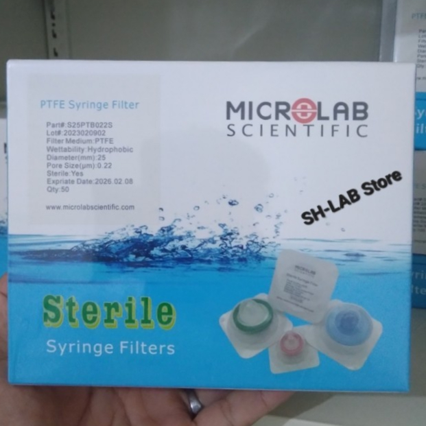 Jual Syringe Filter Sterile PTFE Syringe Filter Steril 25 mm 0.22 um ...
