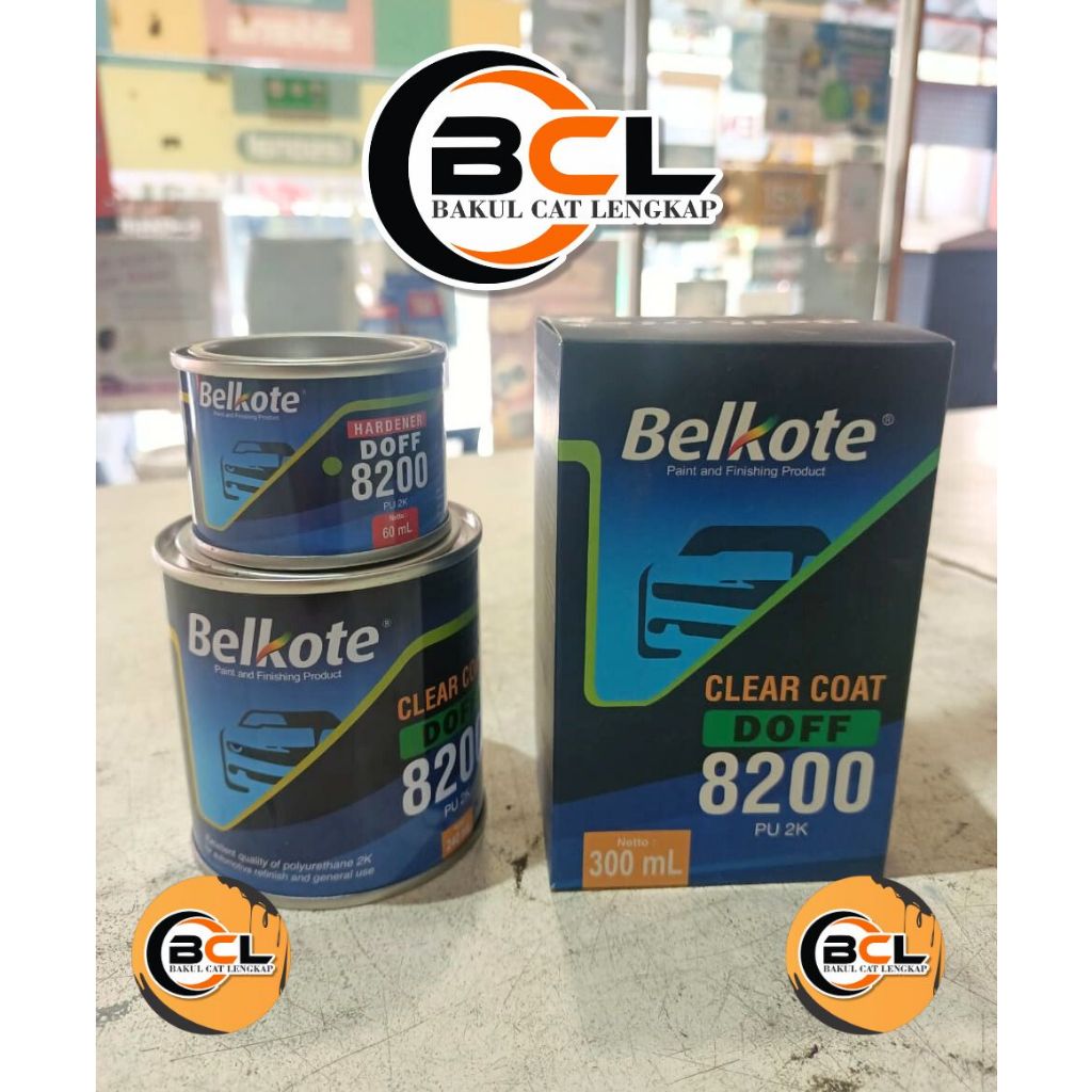 Jual CLEAR COAT / CLEAR / PERNIS BELKOTE PU 2K DOFF 8200 240 + 60 ML ...