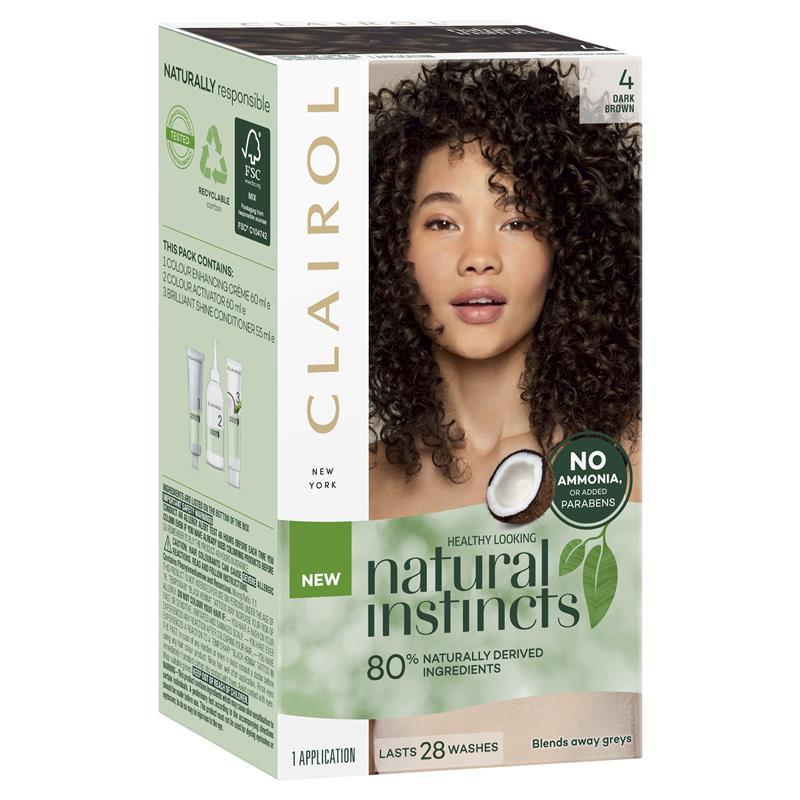 Jual Clairol Natural Instincts 4 Nutmeg, Dark Brown Semi Permanent Hair