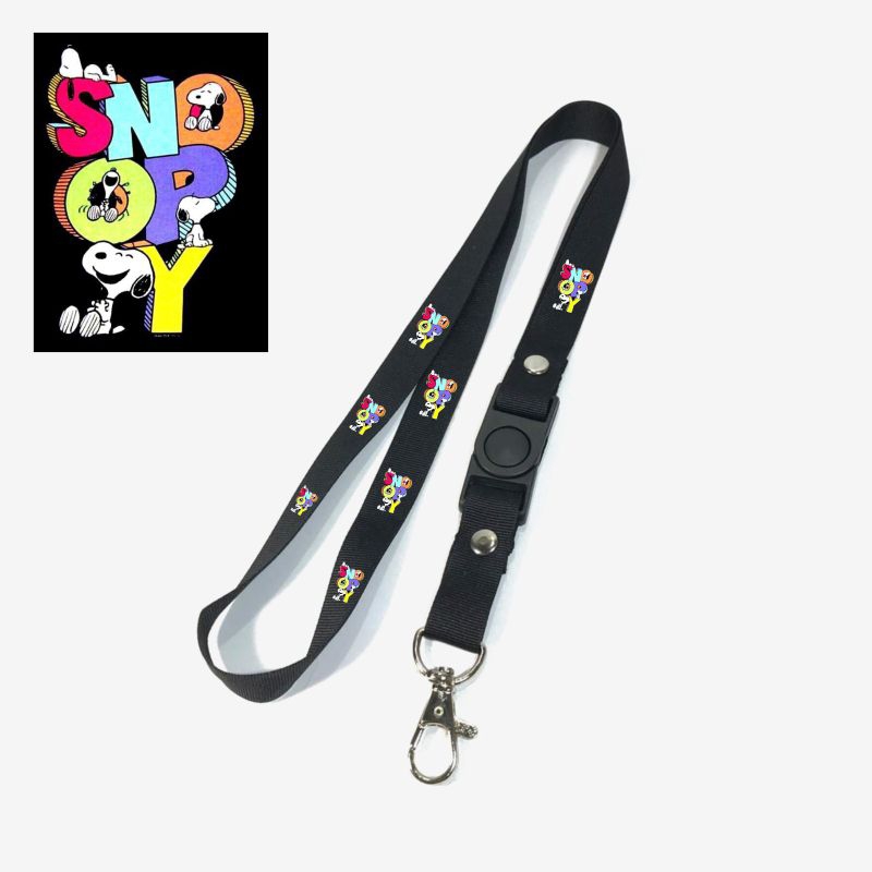 Jual Tali Lanyard SNOOPY / Lanyard Hitam Premium lanyard anime cartoon ...