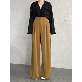 BODYESCAPE Sava Pant Celana Kulot Panjang Jatuh Flowy