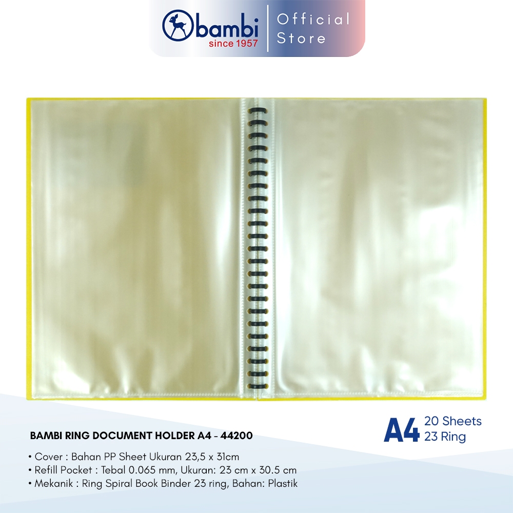 Jual Bambi Dokumen Folder A4 Tipe Document Pocket Edisi Display Book ...
