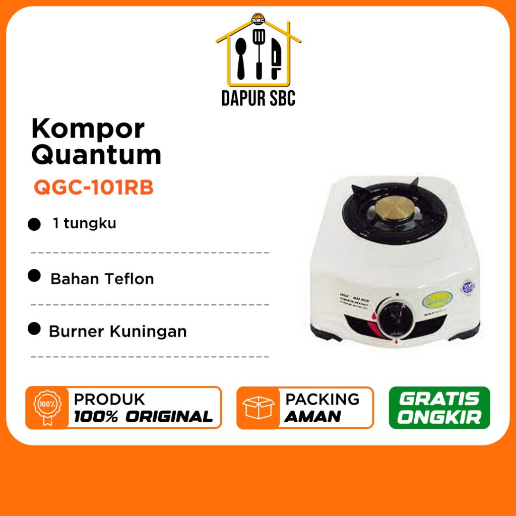 Jual Kompor Quantum QGC 101RB 1tungku Teflon Shopee Indonesia