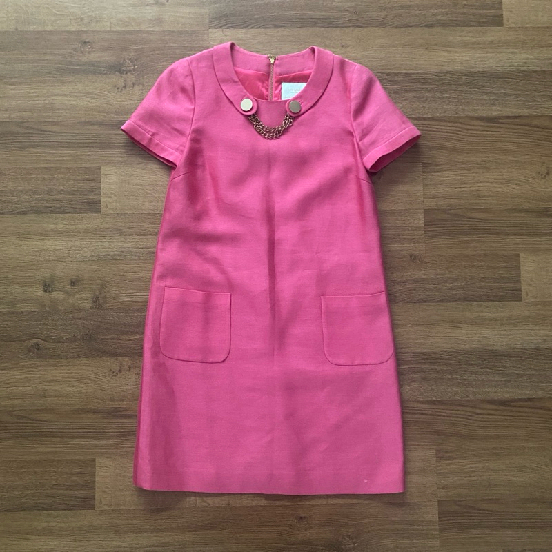 strapless open back dress The Essential Wrap Dress (Long) Hot Pink
