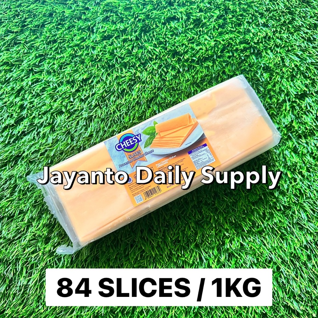 Jual CHEESY BURGER SLICE 1KG / RED ORANGE CHEDDAR CHEESE 84 SLICES