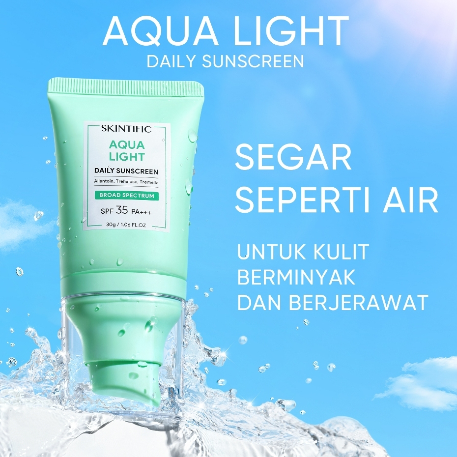 Jual SKINTIFIC Aqua Light Texture Daily Sunscreen | Shopee Indonesia