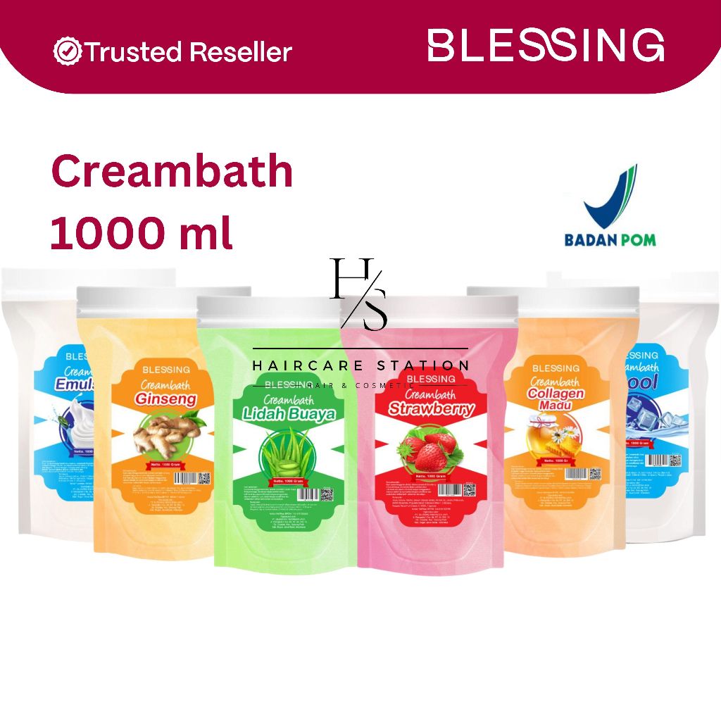 Jual Blessing Crembath Kemasan Refill 1kg All Variant - krimbat rambut ...