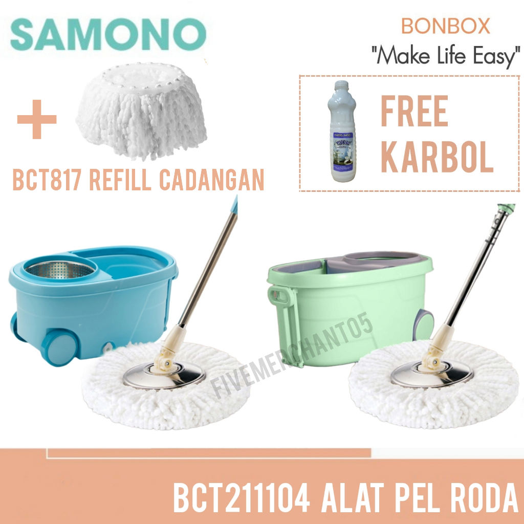 Jual Alat Pel Otomatis Bonbox Samono BCT211104 Mop Super Tongkat Ember ...