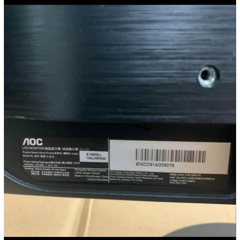 Jual MONITOR LED AOC 16 INCH LAYAR KERISTAL MURAH BERGARANSI | Shopee ...