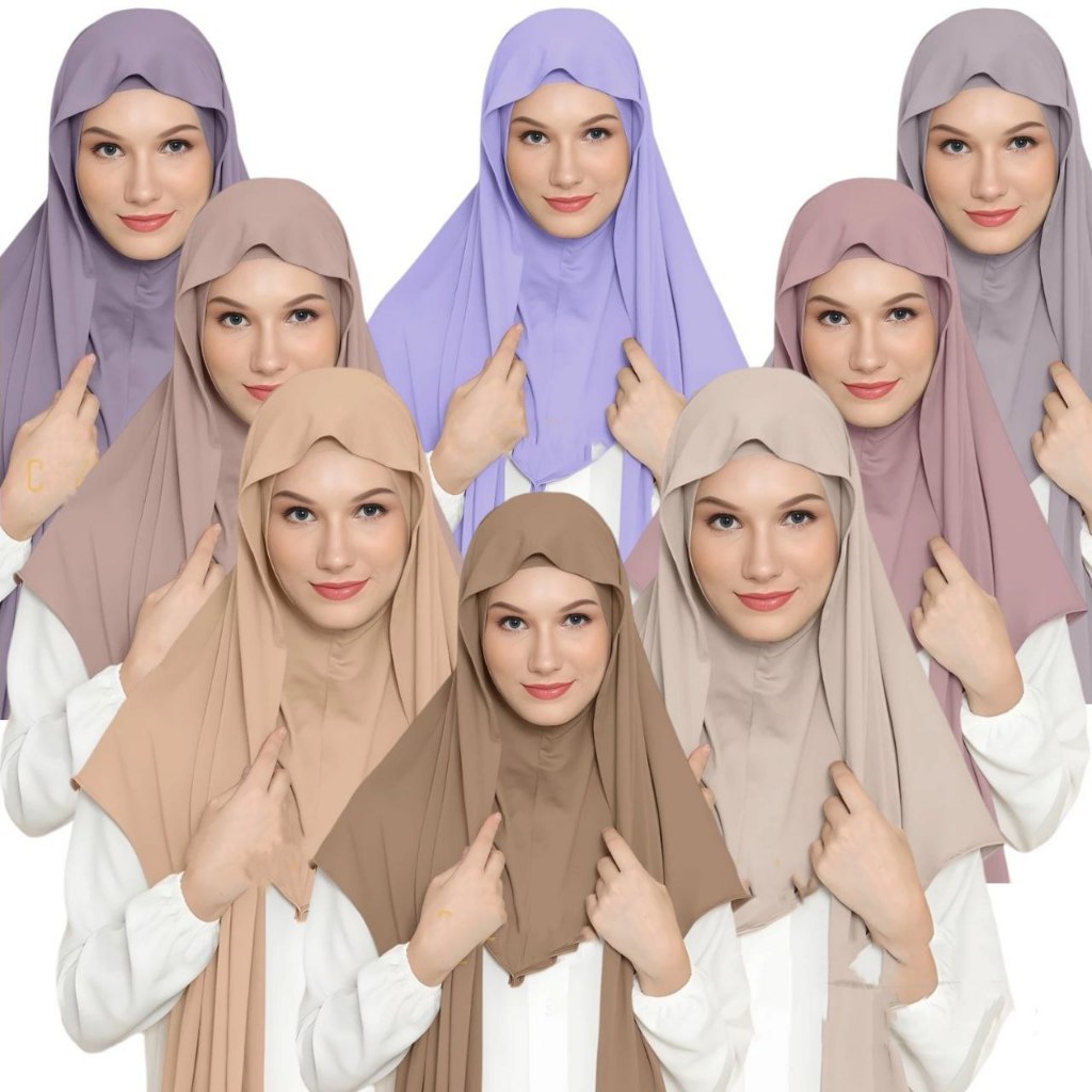 Jual Pashmina Hijab Jersey dagu Tutup Leher Premium Kerudung Pasmina ...