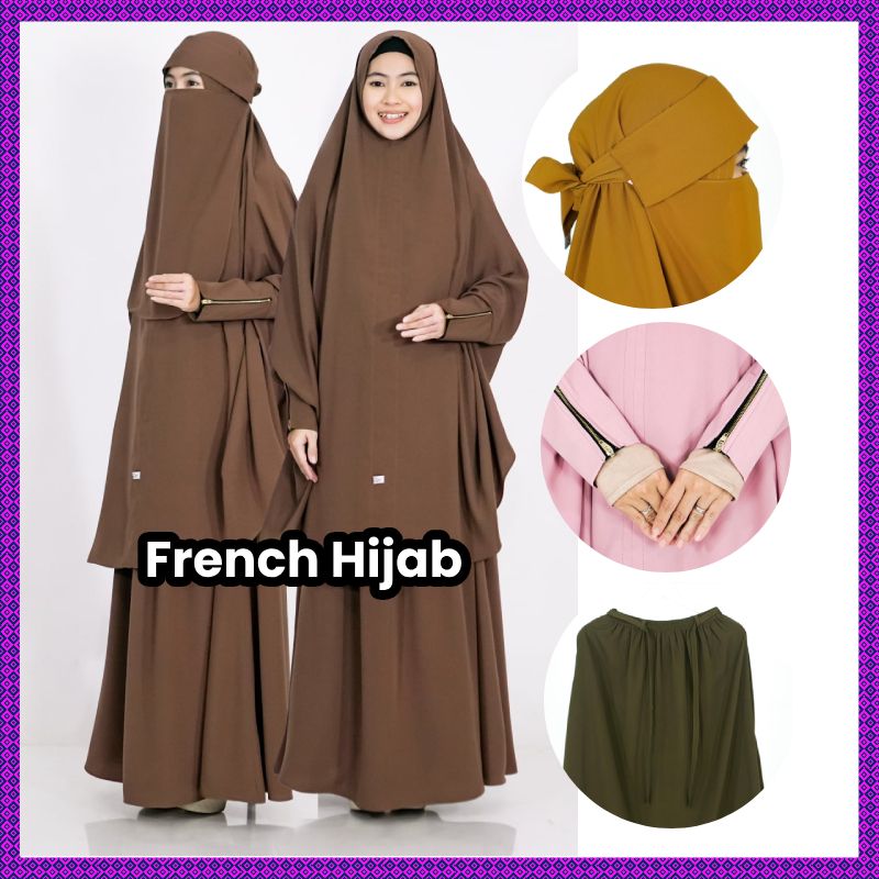 Jual Gamis Set Hijab Premium Gamis Set Wolfis Syari Gamis Set French Khimar By Hijab Hayuri