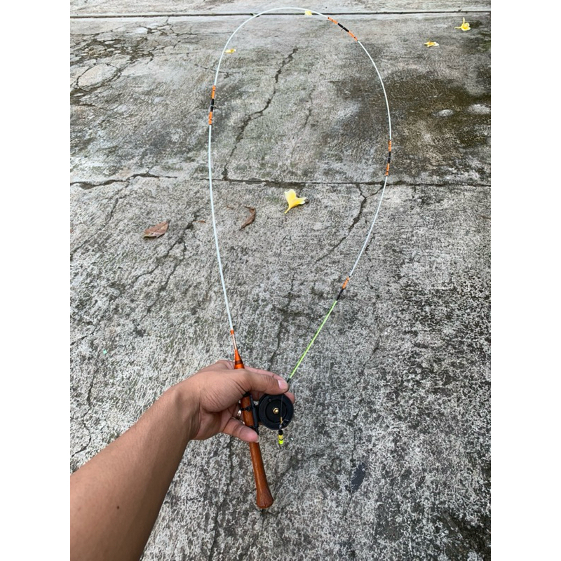 Joran set fiber lentur 120cm | joran micro fishing siap pakai  essence_fishing