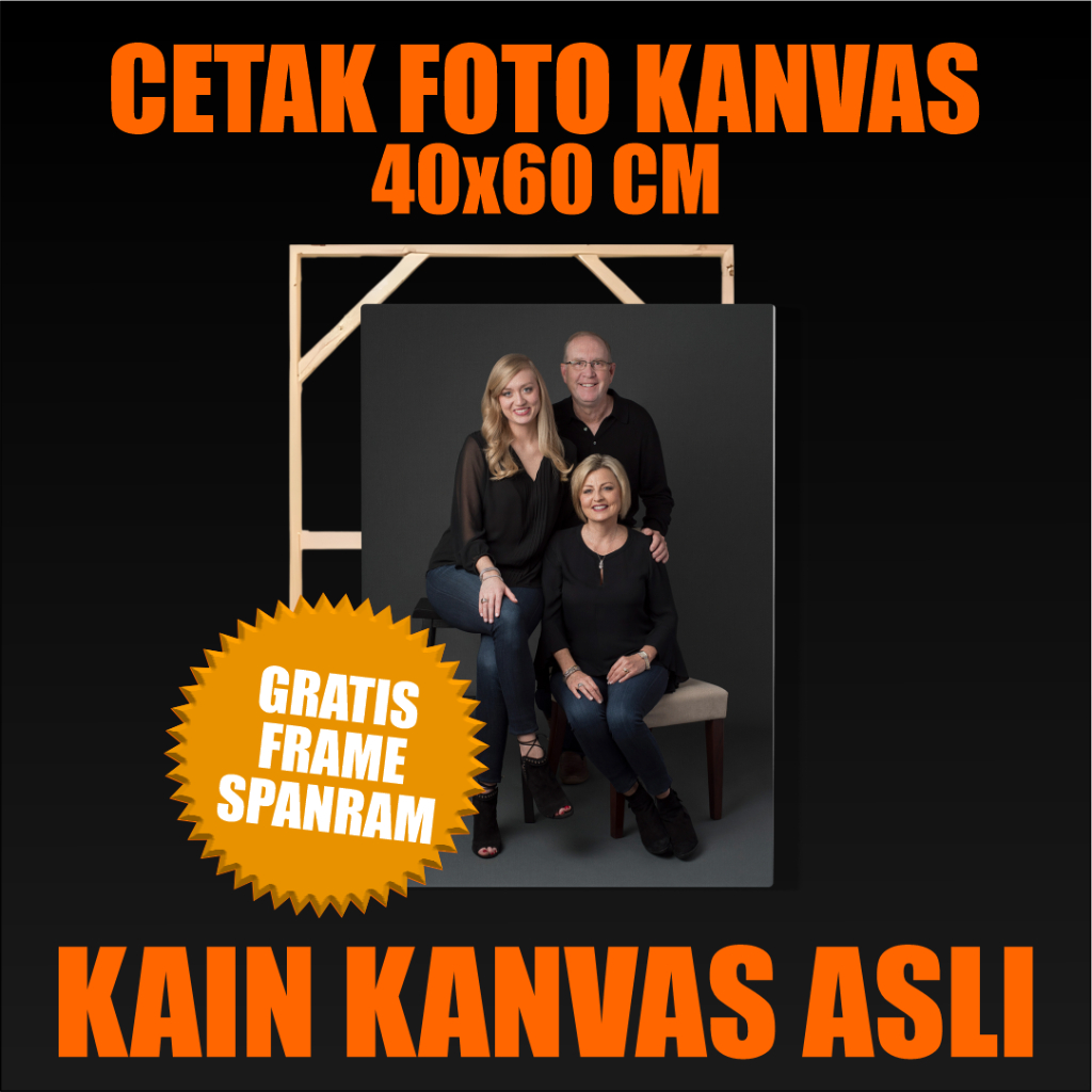 Jual Cetak Foto Kanvas Canvas Photo Print 40x60 Cm Free Bingkai