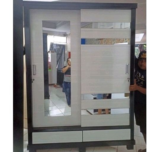 Jual Lemari Pakaian Sliding 2pintu Jumbo Ukuran 3pintu Murah Lemari