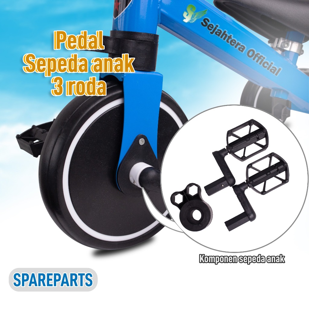 Jual 1 Set Sparepart Goesan Pedal Sepeda Anak Tiga Roda Balance Bike ...
