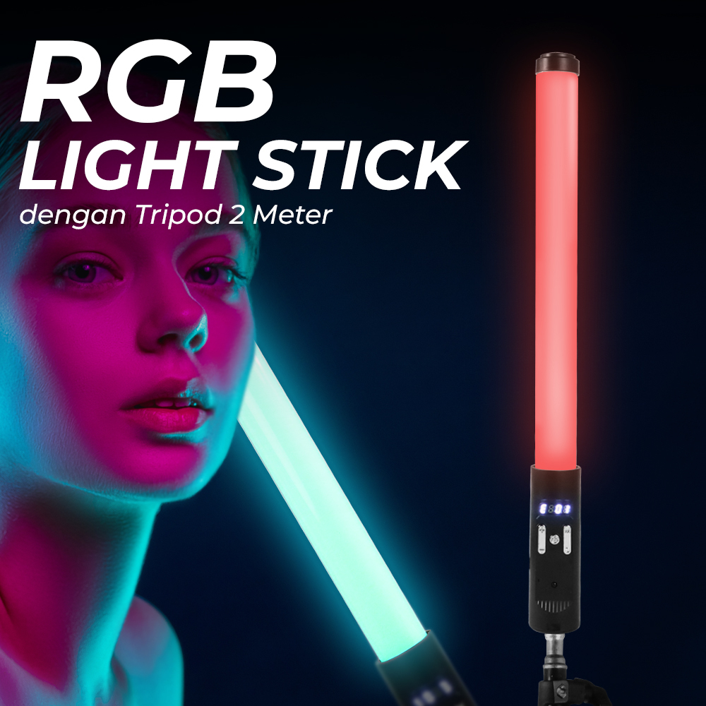 Jual RGB Fill Light Stick Portable LED 23W with Tripod 2M - TR02 ...