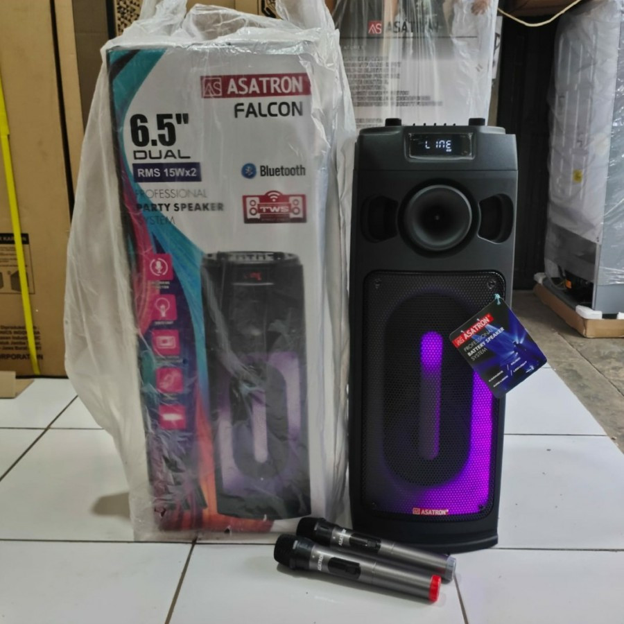 Jual SPEAKER PORTABLE WIRELESS ASATRON FALCON BLUETOOTH KARAOKE