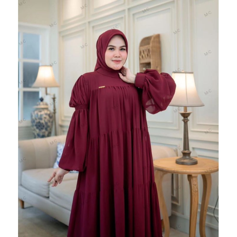 Jual Modena Collections Gamis Polos Mix Tile Luxury Bahan Ceruty