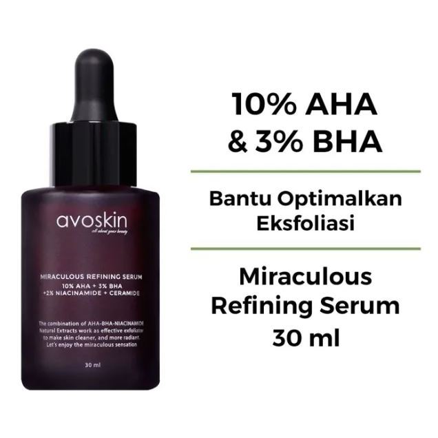 Jual AVOSKIN Refining Toner Eksfoliasi 100ml dan 20ml Miraculous ...