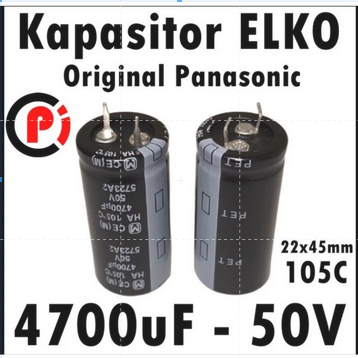 Condensatore Panasonic ECE-C1HA472DA, 50V 4700uF, +105°C, Montaggio A Scatto