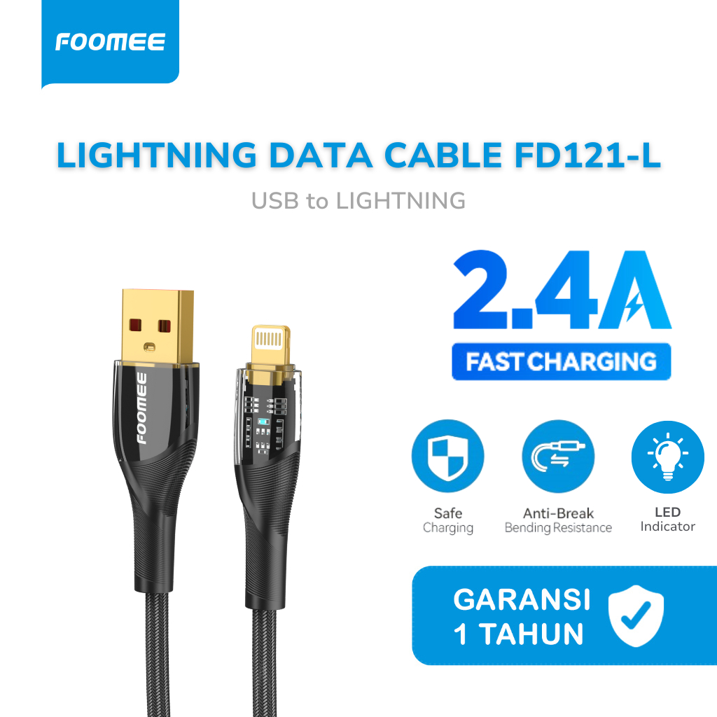 Jual Foomee Fd L Kabel Data Lightning Iphone A Fast Charging M Shopee Indonesia