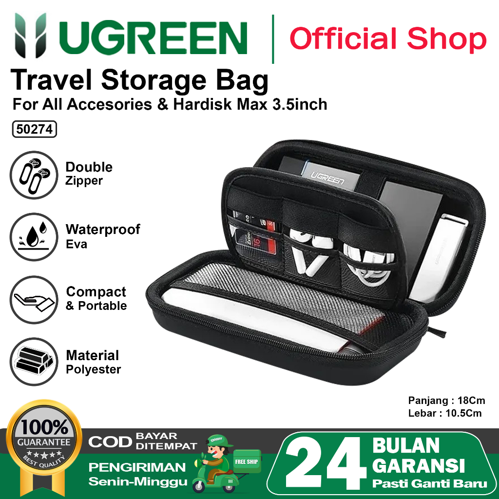 Jual Ugreen Tas Hardisk Eksternal Hdd Storage Bag Eva Pouch