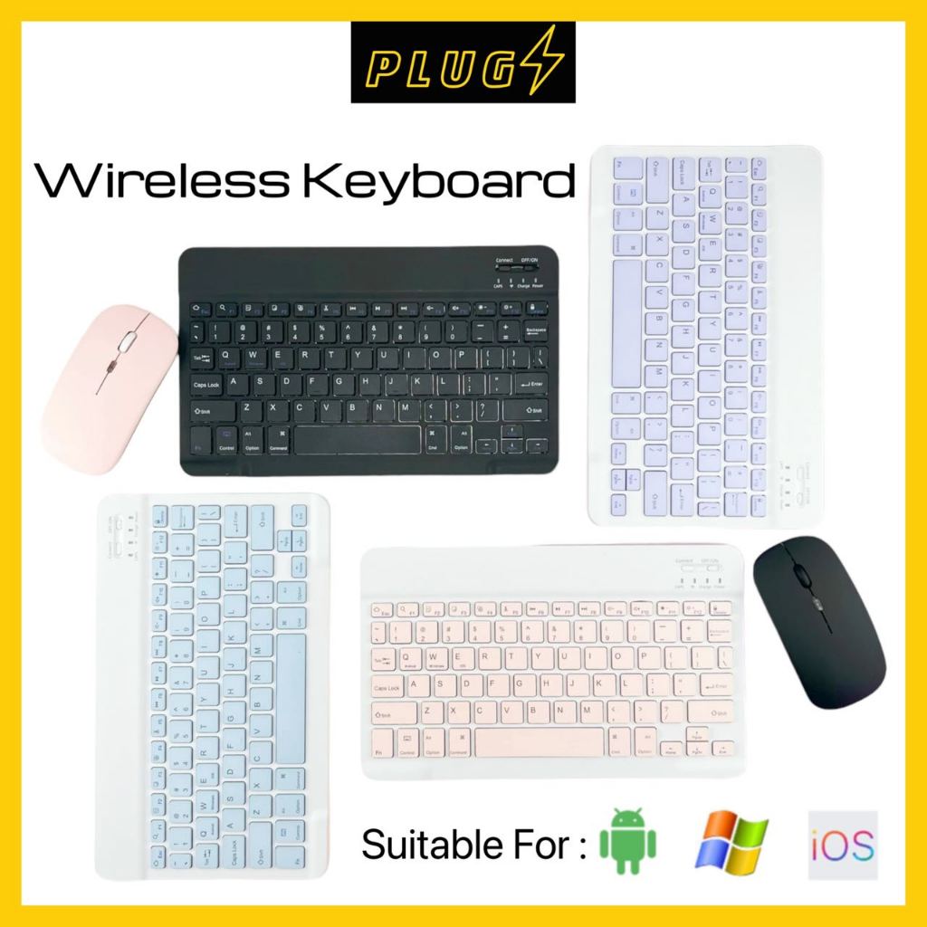Jual [COD] PLUGS Wireless Bluetooth Keyboard 10 inch Lightweight ...