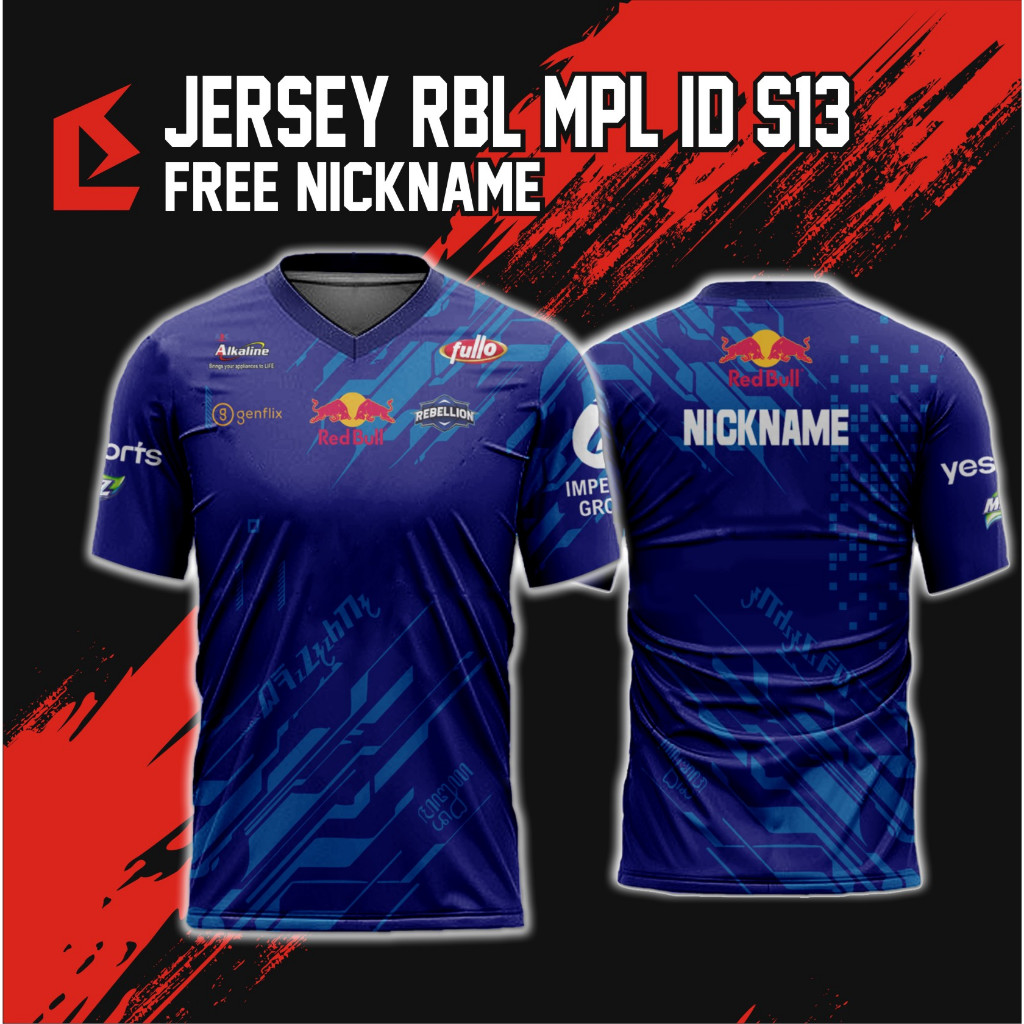 Jual Jersey Kaos REBELLION Esports MPL ID S13 , FREE NICKNAME | Shopee ...