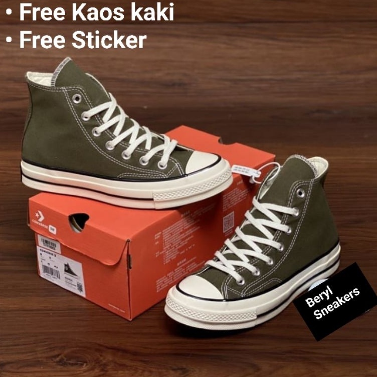 ART F85U Sepatu Converse 7s Hi Olive Army Premium Converse 7s Hight Olive Terlaris Sepatu Converse Premium Murah