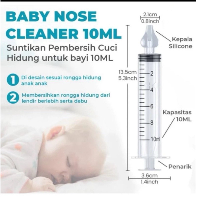 Jual Baby Nose Cleaner 10ml Alat Suntik Cuci Hidung Bayi Anak Dewasa ...