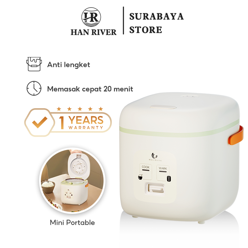Jual HAN RIVER Rice Cooker Mini 0.8L Penanak nasi 400watt HRRC0403