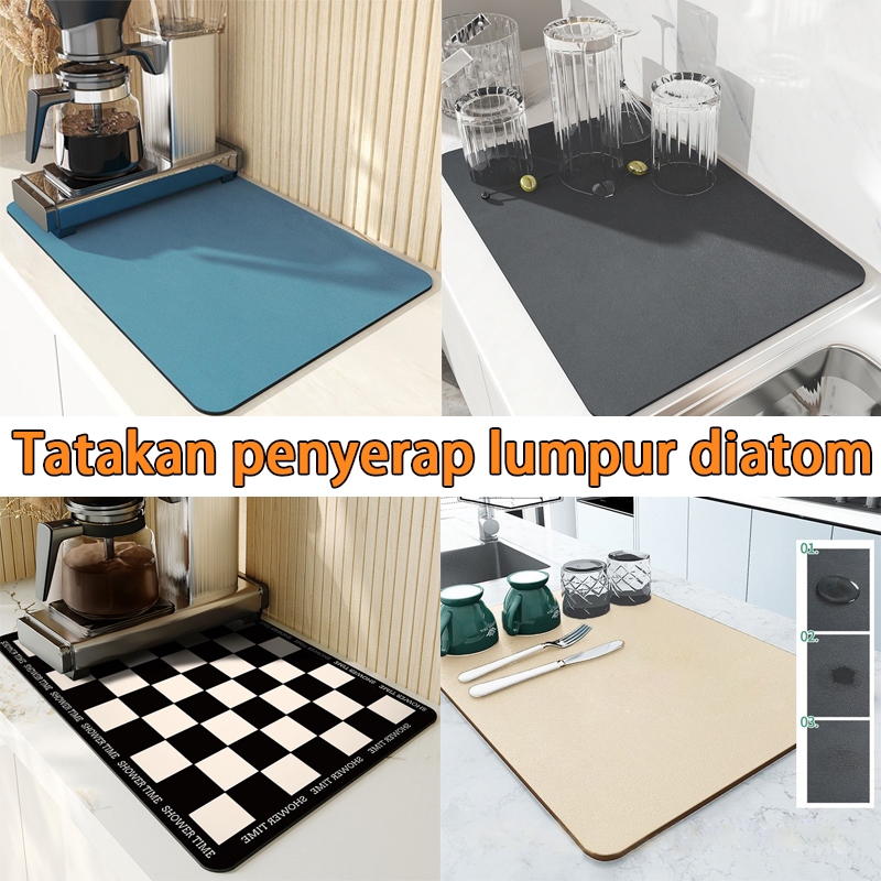 Jual Alas Pengering Piring Gelas Bahan Diatomite Drain Pad Super