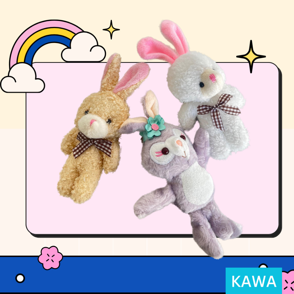 Jual KAWA Gantungan Kunci Boneka Rabbit Kelinci Lucu Stella Lou Cute ...